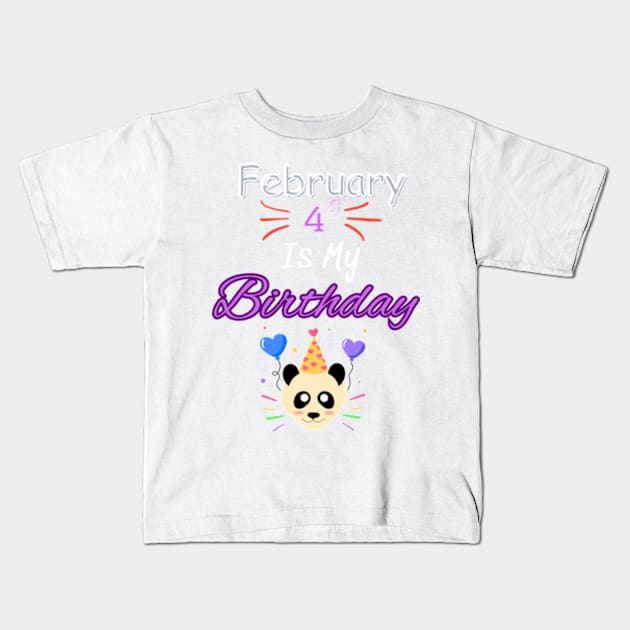 February 4 st is my birthday Kids T-Shirt by Oasis Designs